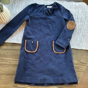 Girls Long Sleeve navy dress
